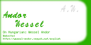 andor wessel business card